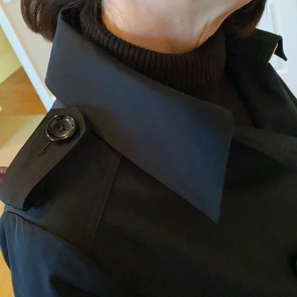 Michael Kors Black Trench Coat - Picture 5 of 6